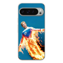 Чехол с принтом Фантастическая четверка для Google Pixel 9 Pro XL – Человек-Факел