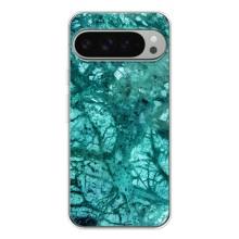 Мраморный чехол на Google Pixel 9 Pro XL (VPrint) (Зеленый мрамор)