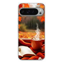 Чехол с уникальным дизайном «Осень с кофе» для Google Pixel 9 Pro XL – Кофе и дождь