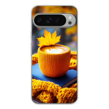 Чехол с уникальным дизайном «Осень с кофе» для Google Pixel 9 Pro XL – Кофе с жёлтым