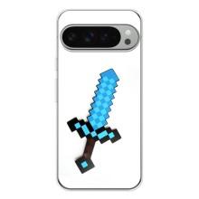Чехлы для Google Pixel 9 Pro XL (Персонажи Майн Крафт) – Меч