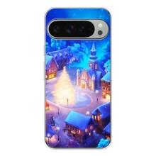 Рождественские Чехлы для Google Pixel 9 Pro XL (VPrint) (Рождественский город)