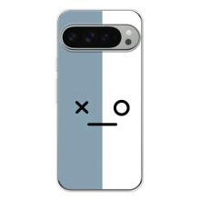 Силиконовые Чехлы (смешные стикеры) для Google Pixel 9 Pro XL – Серо-белый