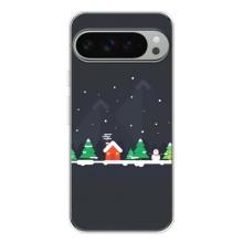 Силиконовый бампер на рождество для Google Pixel 9 Pro XL – Город зимний