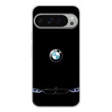 Силиконовый бампер с картинкой машины на Google Pixel 9 Pro XL (Черный BMW)