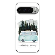 Силиконовый бампер с картинкой машины на Google Pixel 9 Pro XL (Домик на колесах)