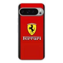 Силиконовый бампер с картинкой машины на Google Pixel 9 Pro XL (Ferrari Logo)