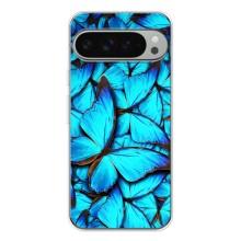 Силиконовый бампер с картинкой животных для Google Pixel 9 Pro XL (Крылья бабочек)