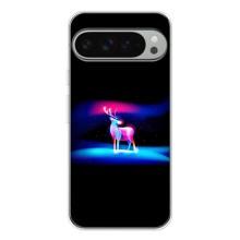 Силиконовый бампер с картинкой животных для Google Pixel 9 Pro XL (Яркий олень)