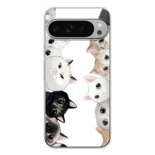 Силиконовый чехол с котиком для Google Pixel 9 Pro XL (Коты)