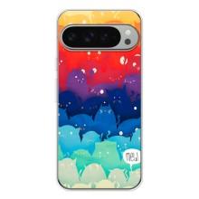 Силиконовый чехол с котиком для Google Pixel 9 Pro XL (Mew)