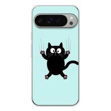 Силиконовый чехол с котиком для Google Pixel 9 Pro XL (Падающий кот)