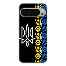 Силиконовый Чехол на Google Pixel 9 Pro XL – Герб и вышыванка