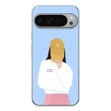 Силіконовый Чохол на Google Pixel 9 Pro XL з картинкой Модных девушек – Жовта кепка