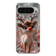 Яркий чехол для Google Pixel 9 Pro XL с Зимними Оленятами