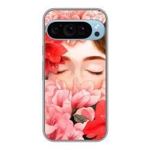 Чехлы (ART) Цветы на Google Pixel 9 Pro (VPrint) (Глаза в цветах)