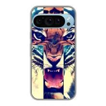 Чохли з зображенням різних тварин на Google Pixel 9 Pro (Яскравий Тигр)