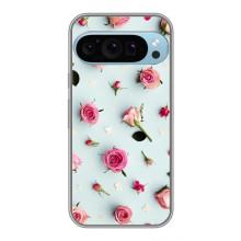 Чехлы с принтом Розочки для Google Pixel 9 Pro – Разные цветы