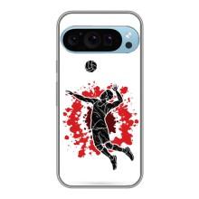 Чехлы с принтом Спортивная тематика для Google Pixel 9 Pro – Волейболист