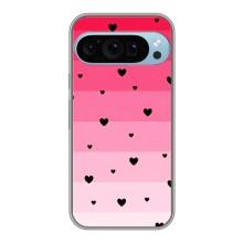 Чохли з тематикою "Маленькі Сердчеки" на Google Pixel 9 Pro – Чорні сердечка
