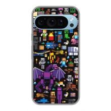 Чехол майнкрафт для Google Pixel 9 Pro – Все персонажи