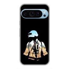 Силиконовый чехол с картинкой "Герой Pubg" на Google Pixel 9 Pro – Пубг мен