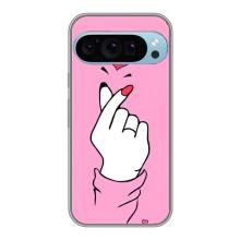 Чохол з принтом для Google Pixel 9 Pro (AlphaPrint - Знак сердечка)