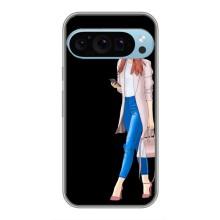 Чохол з картинкою Модні Дівчата Google Pixel 9 Pro – Дівчина з телефоном