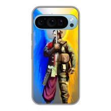Чехол с картинкой (Патриотический КОЗАК) на Google Pixel 9 Pro – Козак с крыльями