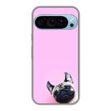 Бампер для Google Pixel 9 Pro с картинкой "Песики" (Собака на розовом)
