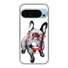 Бампер для Google Pixel 9 Pro с картинкой "Песики" (В очках)