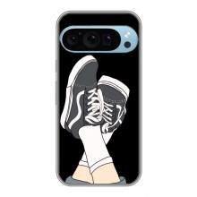Чехол с Прикольным принтом на Google Pixel 9 Pro – Кеды
