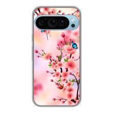 Чохол з картинкою Сакури на Google Pixel 9 Pro – Метелики на сакурі