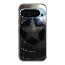 Чехол с Щитом Капитана Америки на Google Pixel 9 Pro – Ретро Щит Капитана