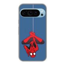 Чехол Супергерой Человека Паука на Google Pixel 9 Pro – На паутине