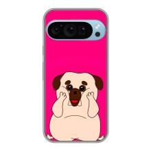Чохол (ТПУ) Милі песики для Google Pixel 9 Pro – Веселий Мопсік