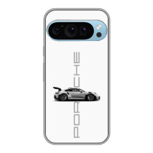 Чехол с авто Порше для Google Pixel 9 Pro – белый Порше