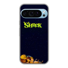 Чехол с мультфильмом Шрек на Google Pixel 9 Pro – Шрек лого