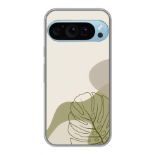 Силиконовый чехол с принтом в цветах на Google Pixel 9 Pro – Монстера зелёная