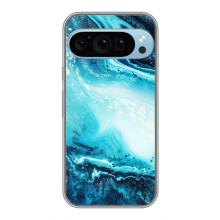 Мраморный чехол на Google Pixel 9 Pro (VPrint) (Голубой мрамор)