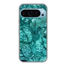 Мраморный чехол на Google Pixel 9 Pro (VPrint) (Зеленый мрамор)