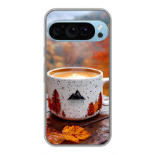 Чехол с уникальным дизайном «Осень с кофе» для Google Pixel 9 Pro – Кофе на природе