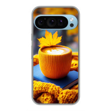 Чехол с уникальным дизайном «Осень с кофе» для Google Pixel 9 Pro – Кофе с жёлтым