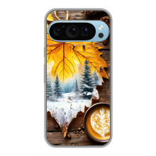 Чехол с уникальным дизайном «Осень с кофе» для Google Pixel 9 Pro – Осенне-зимнее кофе