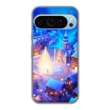 Рождественские Чехлы для Google Pixel 9 Pro (VPrint) (Рождественский город)