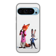 Силіконовий чохол з принтом Зоотрополіс для Google Pixel 9 Pro – Джуді і Нік