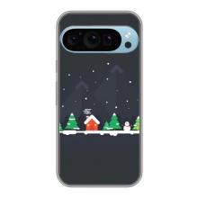 Силиконовый бампер на рождество для Google Pixel 9 Pro – Город зимний