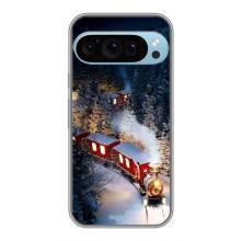 Силиконовый бампер на рождество для Google Pixel 9 Pro – Поезд