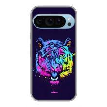 Силіконовий бампер з картинкою звірів для Google Pixel 9 Pro (Тигр-Арт)