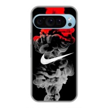 Силиконовый Чехол на Google Pixel 9 Pro с картинкой Nike (Nike дым)